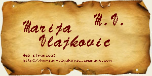 Marija Vlajković vizit kartica
